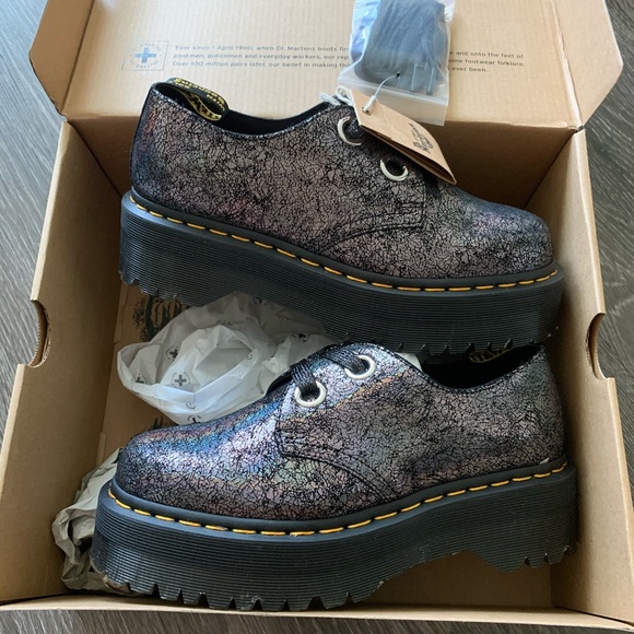Dr martens holly iridescent crackle platform shoe - Picture 5 of 7